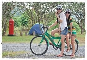 กิจกกรมขี่จักรยาน ที่บ้านสวนสายสมร ที่พักนครนายก