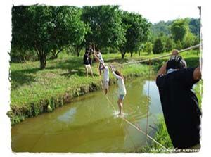 สนุกกับกิจกรรมสันทนาการ Walk Rally ที่บ้านสวนสายสมร ที่พักนครนายก